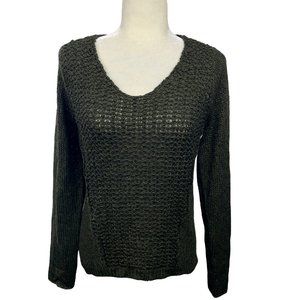 RDI Burnt Olive Twist Knit Pullover Sweater Small